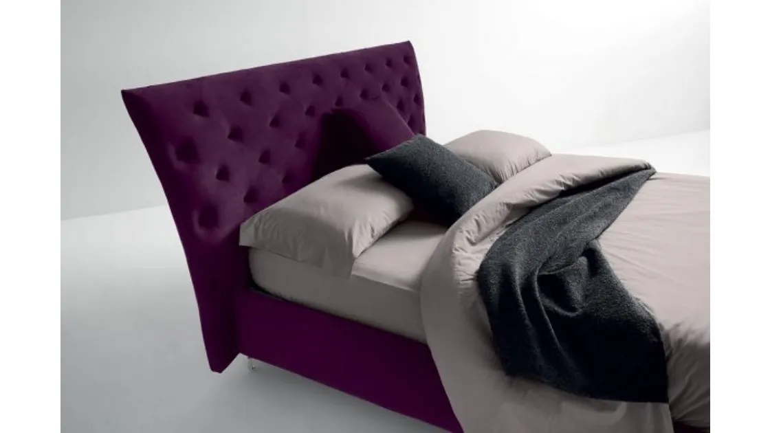 Letto singolo con box contenitore Duke di Bontempi Letti Design